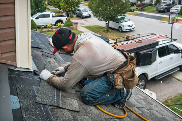 Professional Roofing technician working in Rockford, IL